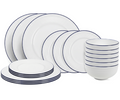 Cookinglife Serviesset Whitmore 18-delig / 6 personen - 6 dinerborden, 6 ontbijtborden en 6 kommen