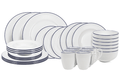 Cookinglife Serviesset Whitmore 30-delig / 6 personen - 6 dinerborden, 6 ontbijtborden, 6 diepe borden, 6 kommen en 6 mokken