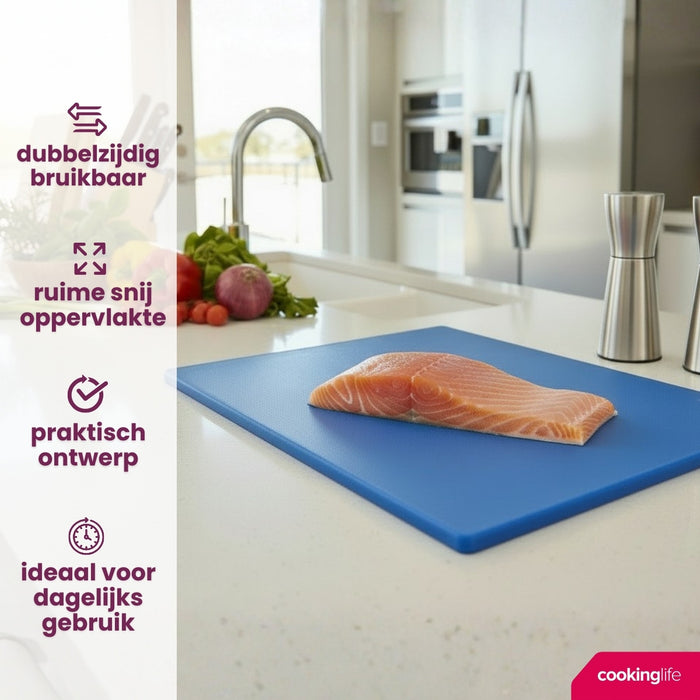 Cookinglife Snijplank HACCP Blauw 45 x 30 cm - voor vis