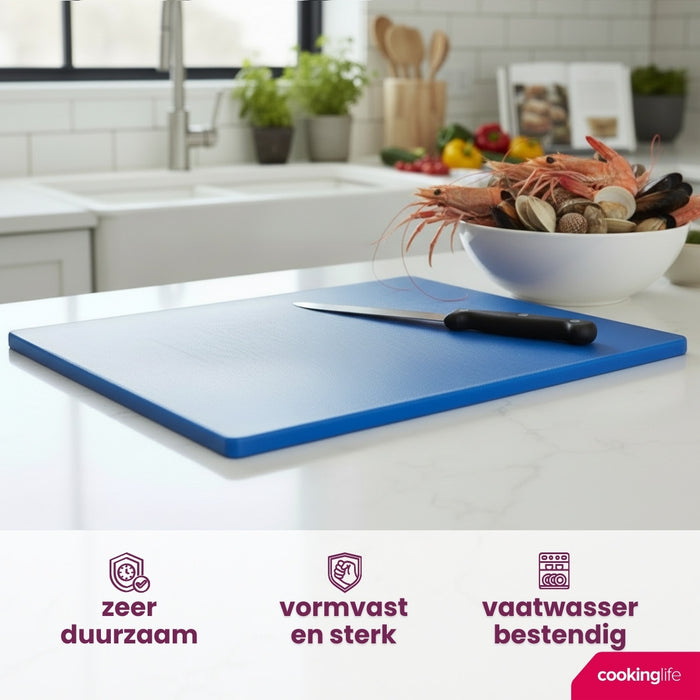 Cookinglife Snijplank HACCP Blauw 45 x 30 cm - voor vis