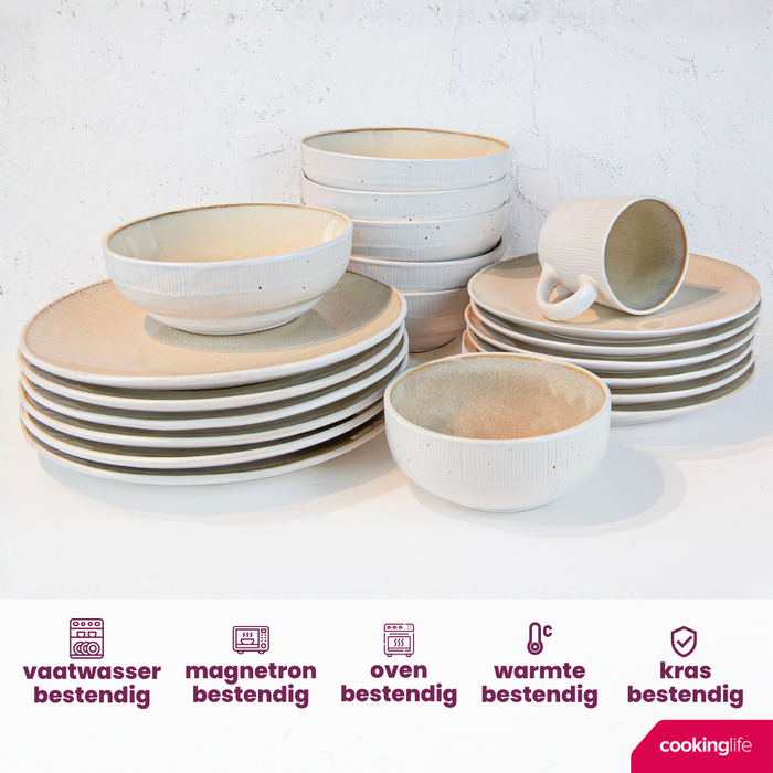 Cookinglife Soepkommen / Kommen Nola Sand ø 17 cm - 6 Stuks