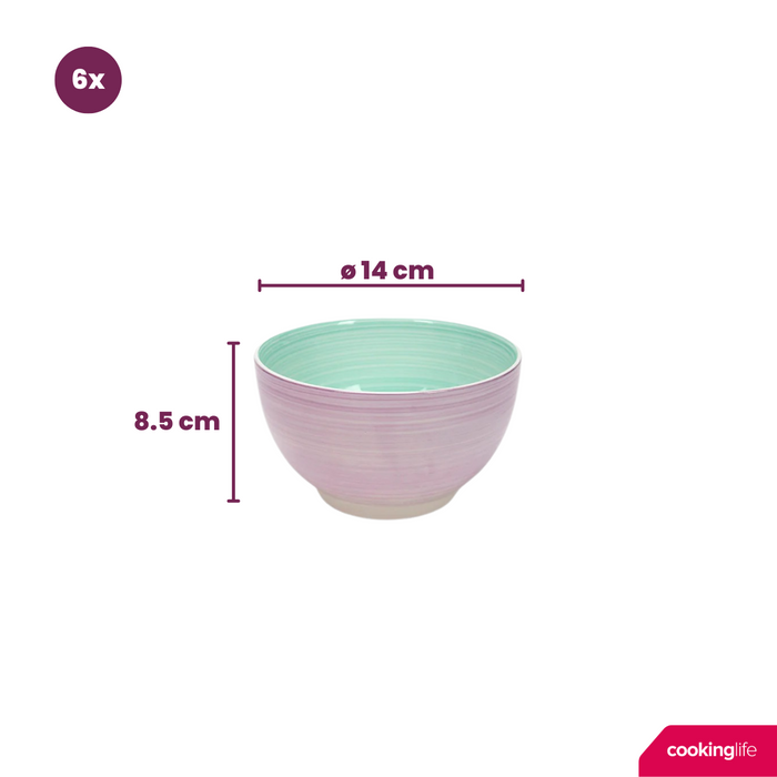 Cookinglife Soepkommen / Kommen Pastel Harmony ø 14 cm - 6 Stuks