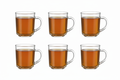 Cookinglife Theeglazen 220 ml Helder Glas - Set van 6 voor Warme Dranken