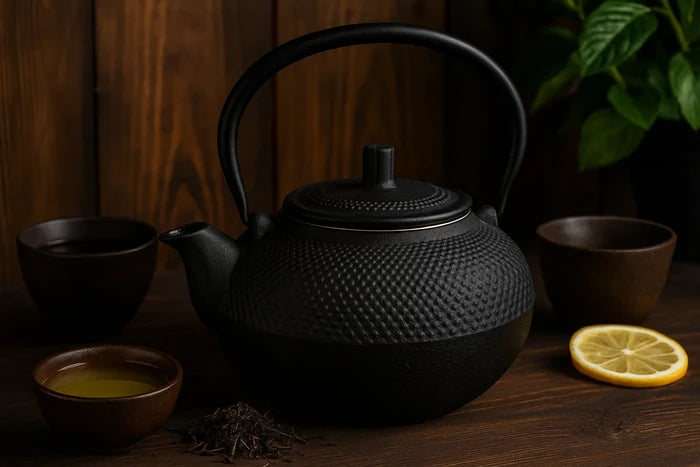 Cookinglife Theepot Arare met RVS Filter - Gietijzer Zwart - 1.5 liter