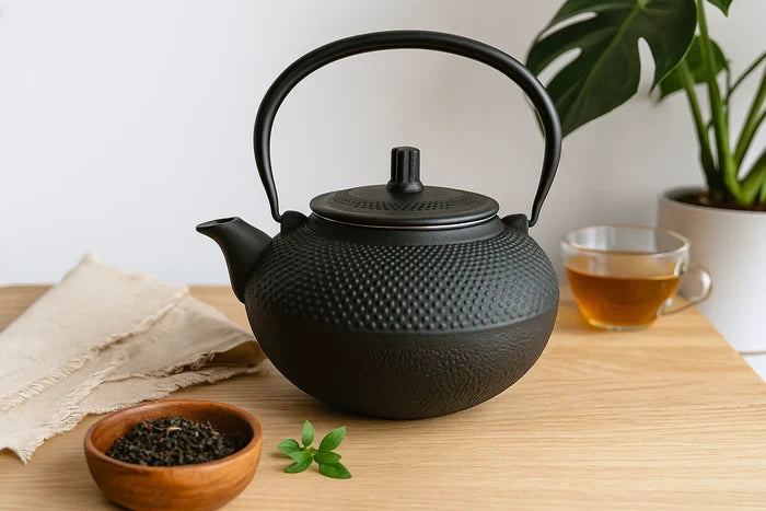 Cookinglife Theepot Arare met RVS Filter - Gietijzer Zwart - 1.5 liter