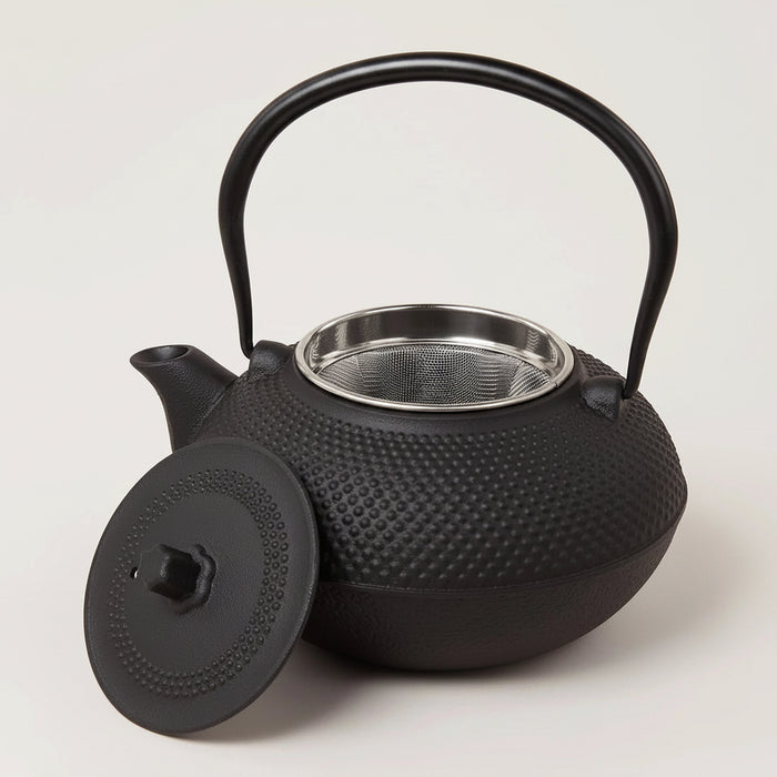 Cookinglife Theepot Arare met RVS Filter - Gietijzer Zwart - 1.5 liter