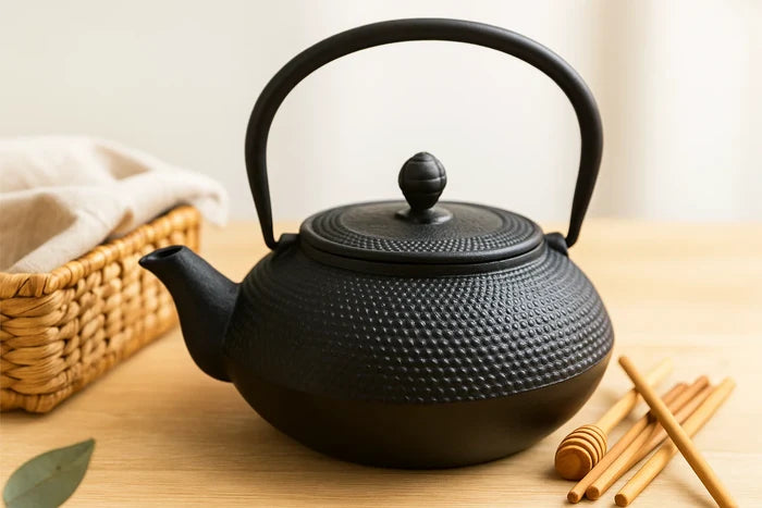 Cookinglife Theepot Arare met RVS Filter - Gietijzer Zwart - 800 ml