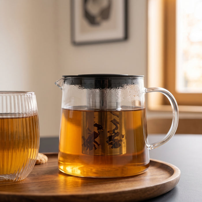Cookinglife Theepot met RVS Theefilter - Borosilicaat Glas - 1.5 Liter