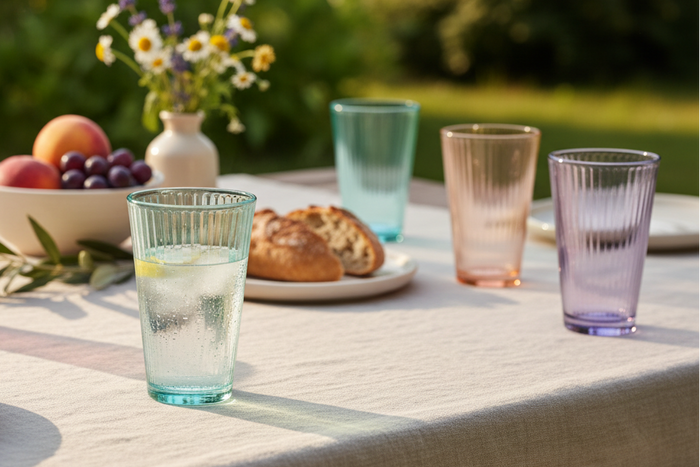 Cookinglife Waterglazen 300 ml Glas - Set van 6 Kleurige Drinkglazen