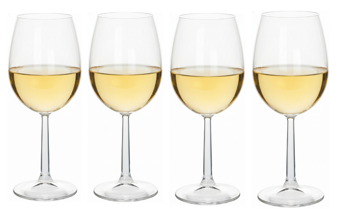 Cookinglife Witte Wijnglazen Milena 430 ml - 4 Stuks