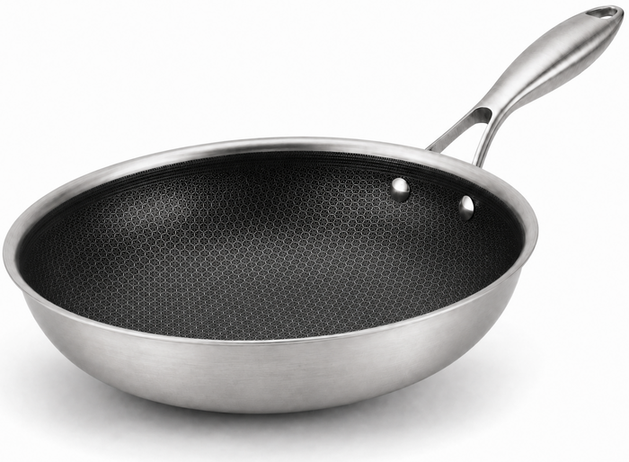 Cookinglife Wokpan HexaCook - Hybride Pan ø 28 cm - NON STICK - geschikt voor alle warmtebronnen - keramische anti-aanbaklaag