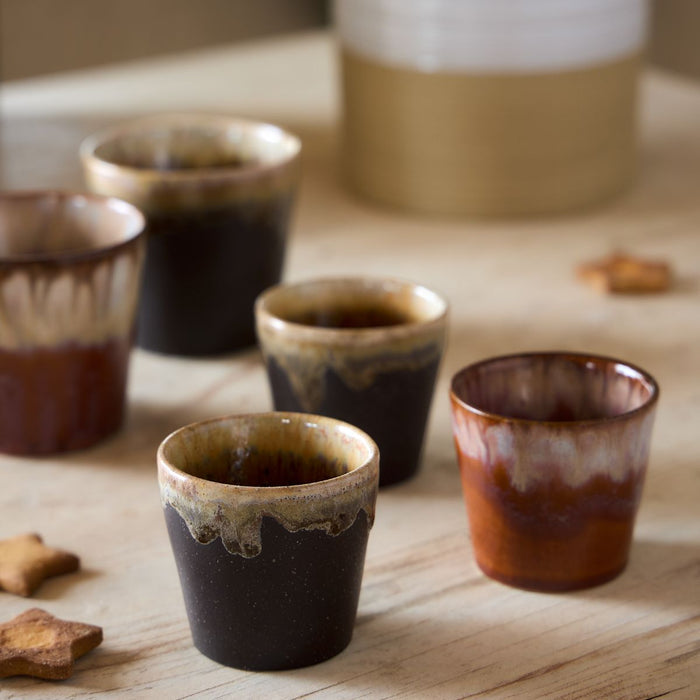 Costa Nova Espresso Kopjes Casafina Poterie Caramel-Latte 80 ml - 6 stuks
