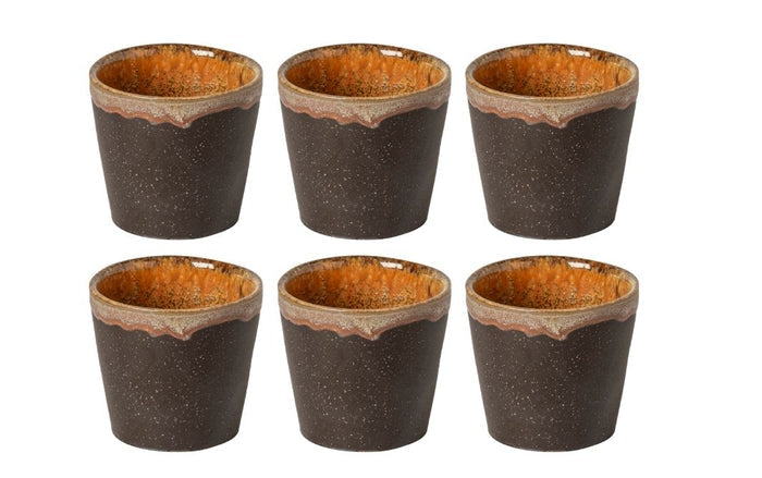 Costa Nova Espresso Kopjes Casafina Poterie Mocha-Latte 80 ml - 6 stuks