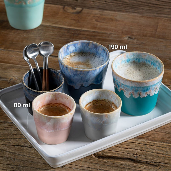 Costa Nova Espresso Kopjes Grespresso Denim 80 ml - 8 stuks - Gift box