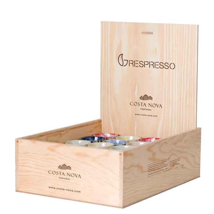 Costa Nova Espresso Kopjes Grespresso Multicolor 80 ml - 40 stuks - Gift box