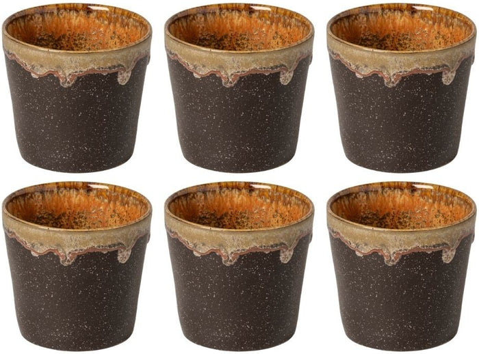 Costa Nova Koffiekopjes Casafina Poterie Mocha-Latte 190 ml - 6 stuks