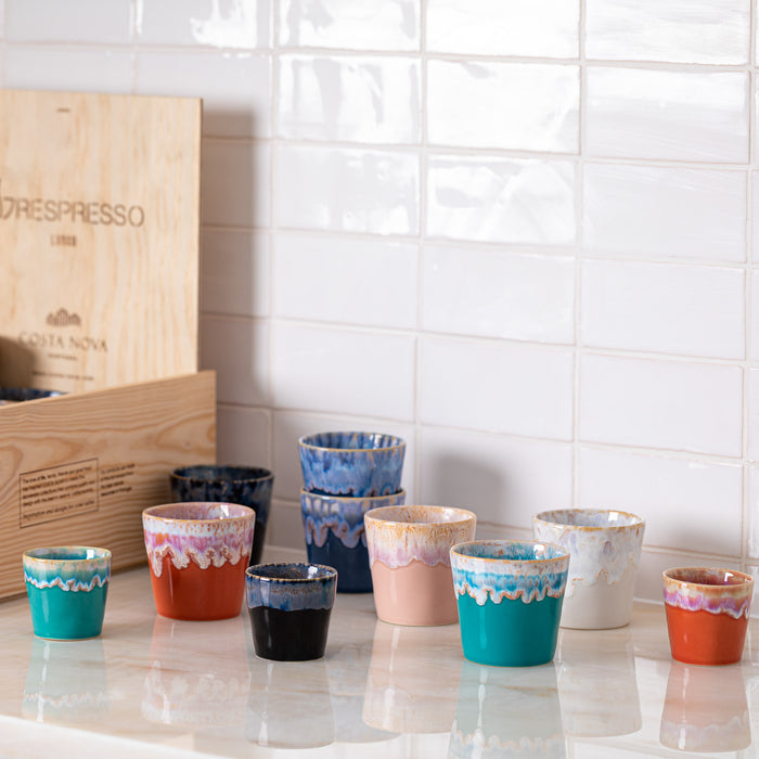 Costa Nova Koffiekopjes Grespresso Multicolor 190 ml - 24 stuks - Gift box