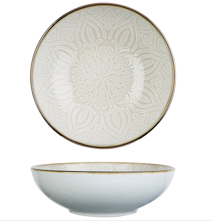 Cosy & Trendy Diepe Borden / Pastaborden Murano Beige ø 18.5 cm - 6 Stuks