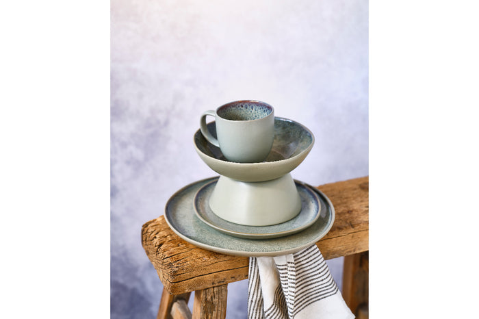 Cosy & Trendy Diepe Borden / Pastaborden Onna Sand-Green ø 19 cm - 6 Stuks