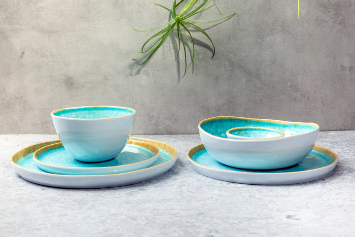 Cosy & Trendy Dinerborden Laguna Azzurro ø 27 cm - 4 Stuks