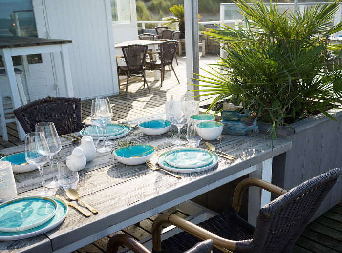 Cosy & Trendy Dinerborden Laguna Azzurro ø 27 cm - 4 Stuks