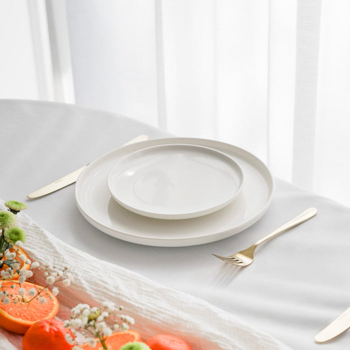 Cosy & Trendy Dinerborden Moon White ø 28 cm - 4 Stuks