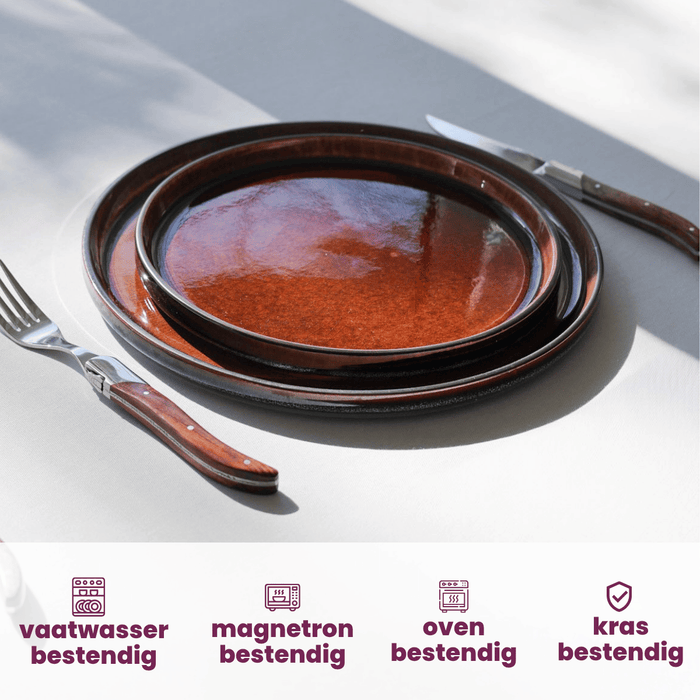 Cosy & Trendy Dinerborden Quintana Amber ø 28 cm - 4 Stuks