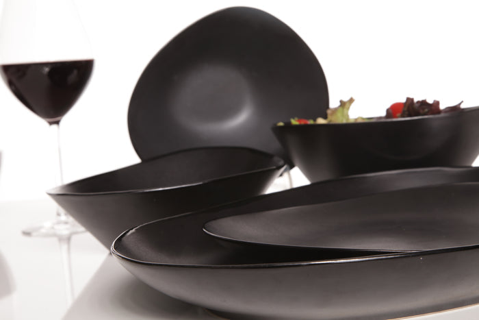 Cosy & Trendy Dinerborden Vongola Black - 28 x 26 cm - 4 Stuks