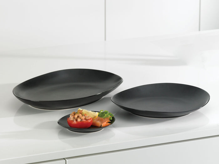 Cosy & Trendy Dinerborden Vongola Black - 28 x 26 cm - 4 Stuks
