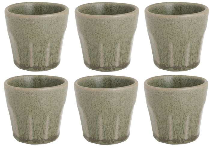 Cosy & Trendy Espresso Kopjes Bistro Thyme Green 90 ml - 6 stuks