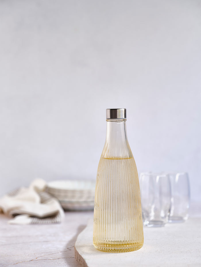 Cosy & Trendy Karaf / Waterkaraf Atla - met RVS Dop - Glas - Sparkling Champagne - 1 liter
