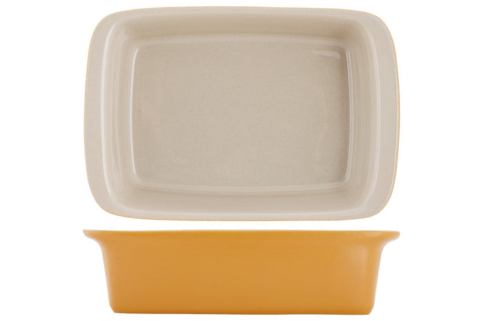Cosy & Trendy Kleine Ovenschaal / Serveerschaal Aardewerk Fontestic Amber Gold - 16 x 10 x 3.5 cm / 350 ml