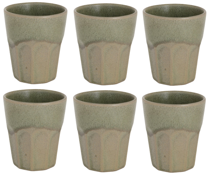 Cosy & Trendy Koffiekopjes / Cappuccino Bekers Bistro Thyme Green 290 ml - 6 stuks
