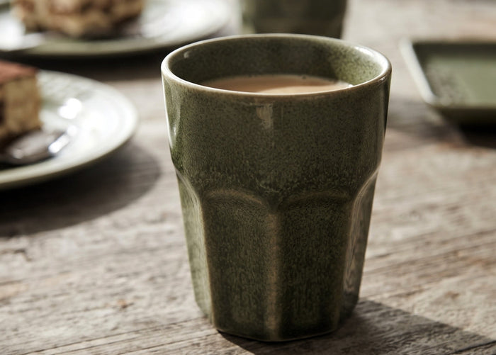 Cosy & Trendy Koffiekopjes / Cappuccino Bekers Bistro Thyme Green 290 ml - 6 stuks