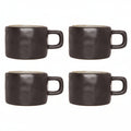 Cosy & Trendy Koffiekopjes Laguna Blue Grey 230 ml - 4 Stuks