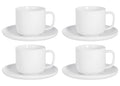 Cosy & Trendy Koffiekopjes met Schotels Moon White 200 ml - 4 stuks