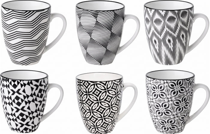 Cosy & Trendy Koffiekopjes / Senseo Kopjes - Nikko Black 190 ml - 6 stuks