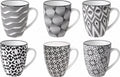 Cosy & Trendy Koffiekopjes / Senseo Kopjes - Nikko Black 190 ml - 6 stuks