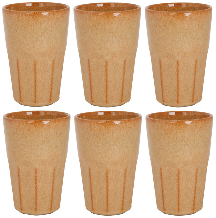Cosy & Trendy Latte Macchiato Bekers Bistro Mustard Yellow 450 ml - 6 stuks