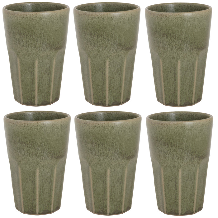 Cosy & Trendy Latte Macchiato Bekers Bistro Thyme Green 450 ml - 6 stuks