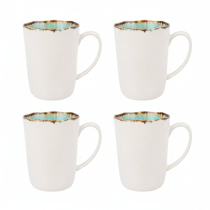 Cosy & Trendy Mokken / Bekers - Laguna Azzurro 390 ml - 4 Stuks