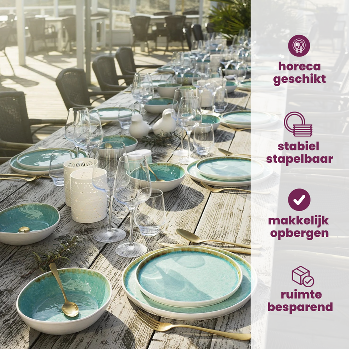 Cosy & Trendy Mokken / Bekers - Laguna Azzurro 390 ml - 4 Stuks