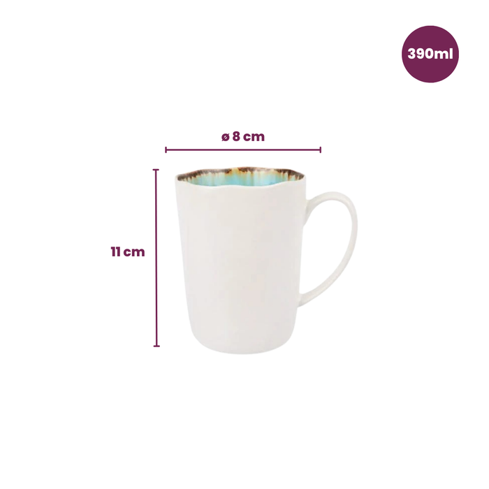Cosy & Trendy Mokken / Bekers - Laguna Azzurro 390 ml - 4 Stuks
