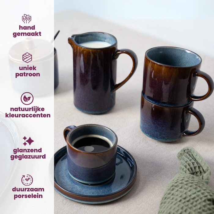Cosy & Trendy Mokken Quintana Blue - 450 ml - 4 Stuks