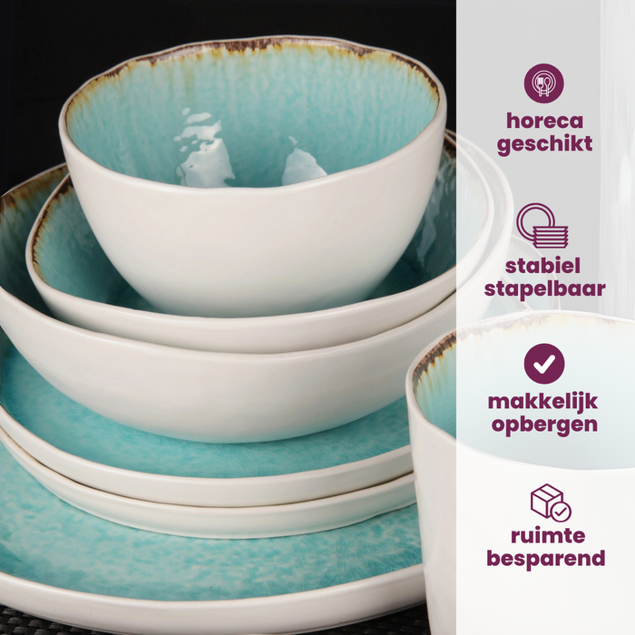 Cosy & Trendy Ontbijtborden / Dessertborden - Laguna Azzurro ø 22 cm - 4 Stuks
