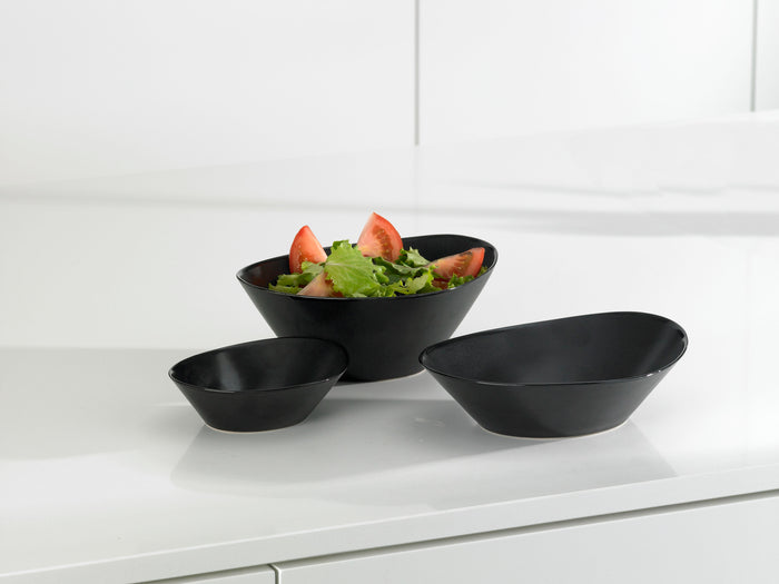 Cosy & Trendy Ontbijtborden / Dessertborden Vongola Black - 22 x 20 cm - 4 Stuks