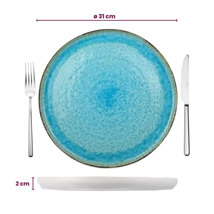 Cosy & Trendy Pizzaborden / Onderborden - Laguna Azzurro ø 31 cm - 4 Stuks