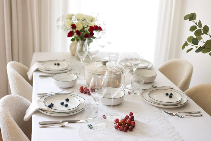Cosy & Trendy Serviesset Renee 18-delig / 6 personen - 6 dinerborden, 6 ontbijtborden en 6 kommen