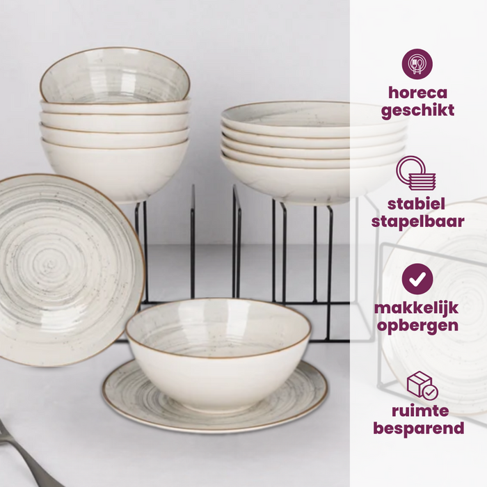 Cosy & Trendy Soepkommen / Kommen Sintra Dusty Blue ø 16 cm - 4 Stuks