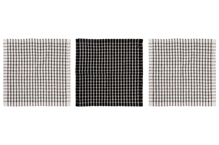 Cosy & Trendy Vaatdoekjes Stoff Black Chambray 30 x 30 cm - 3 Stuks